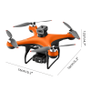 S116 Drone Orange 2 Batteries Built-in Electric Adjustable Camera Adjustable To 90° With LED Nightlight Drone Beginners' Favorite The Perfect Toy Gift
