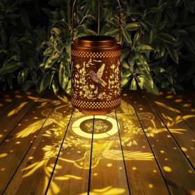 Hummingbird Solar Lanterns Garden Decor Birthday Gifts for Women Mon Grandma Metal Hanging Solar Lights Outdoor Decoration for Outside LED Lanterns fo (Style: Hummingbird)