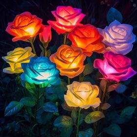 Solar Lights Outdoor Waterproof for Garden Decor, 4 Pack Solar Garden Lights for Outside, Outdoor Solar Lights for Yard with Solar Flowers Lights (title: default title)