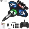 Remote Control Airplane Drone with Battery, Suitable for Boys/adults Aged 8-12, Foam Airplane Toy, Stable Hovering, 360° Flips, LED Lights