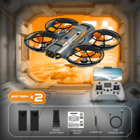 A21 MAX UAV] [Two types of remote controls available] HD electric adjustment dual cameras, equipped with a 4.5-inch screen (Style: General control)