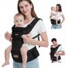 Baby Carrier with Hip Seat, 6-in-1 Baby Carrier Newborn to Toddler, Forward-Facing Carry for Active Babies, Adjustable Detachable Infant Carrier