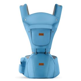 Baby Carrier with Hip Seat, Baby Carrier Newborn to Toddler up to 44lbs, 6-in-1 Ways to Carry, All Seasons (Color: Blue)