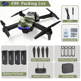 X9 camouflage/ dual-camera/ triple-sensor/Children's toy remote-controlled drone (Style: Four batteries)