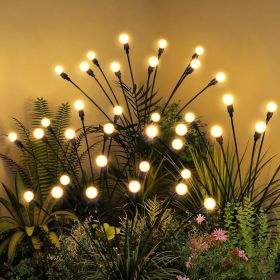 Solar Garden Lights, LED Swaying Solar Lights Outdoor Waterproof, Warm White Firefly Outdoor Decorative Lights, Garden Decor, Yard, Patio (Color: Warm White  4)