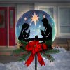 Christmas Garden Jesus Scene Decor, Solar Lighted Outdoor Nativity Set with 9 LED Lights