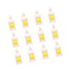 12 Pcs Decorative Candle Lantern, LED Electric Flameless Candle, Plastic LED Holder with Glass
