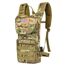 Hydration Backpack, Water Backpack with 3L TPU Water Bladder, Tactical Molle Hiking Hydration Pack with Storage for Men Women (Type: Tactical, Color: CP Color)