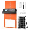 Automatic Chicken Coop Door, Solar & Battery Powered Chicken Door with LCD Display, Remote Control, Light Sensor & Timer, Anti-Pinch Security