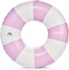 Giant Vintage Stripe Inflatable Tube Pool Float with Cup Holder 48" Large Pool Float for Adults Inner Tube Swimming Pool Toys Swim Rings Pool Lounger