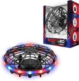 Scoot LED Hand Operated Drone for Kids or Adults - Hands Free Motion Sensor Mini Drones (Color: Red)
