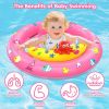 Baby Pool Float with Canopy, Inflatable Baby Swim Float with UPF50+ Sun Protection