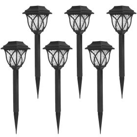 6Pack Solar Powered Stake Light Outdoor Decorative Landscape Lamp IP45 Waterproof Auto On Off Outdoor Light for Pathway Garden Yard Patio (Type: Landscape Light)