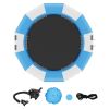 Inflatable Water Bouncer, 13ft Recreational Water Trampoline, Portable Bounce Swim Platform with 3-Step Ladder & Electric Air Pump
