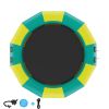 Inflatable Water Bouncer, 12ft Recreational Water Trampoline, Portable Bounce Swim Platform with 3-Step Ladder & Electric Air Pump