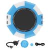 Inflatable Water Bouncer, 10ft Recreational Water Trampoline, Portable Bounce Swim Platform with 3-Step Ladder & Electric Air Pump