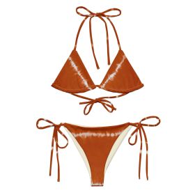 Vega String Bikini in Burnt Orange Shibori (size: XS)
