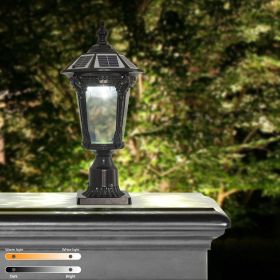 Retro Solar Lights With Dimmable LED 1 pack (material: Aluminium, Color: Black)