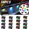 Led Solar Deck Lights 32 Pack Waterproof and Wide Use for Outdoor Stairs Step Fence Railing Yard and Patio Auto On/Off Easy Installation(Warm White)