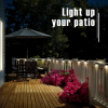 Led Solar Deck Lights 32 Pack Waterproof and Wide Use for Outdoor Stairs Step Fence Railing Yard and Patio Auto On/Off Easy Installation(Warm White)