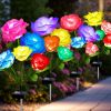 Solar Christmas Tree Outdoor Decor, Waterproof Solar Xmas Decorations Garden Stake Lights