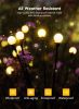 Solar Garden Lights - 4 Pack 48 LED Firefly Lights with 2 Lighting Mode, Sway by Wind, Waterproof Solar Light for Outdoor Outside Yard, Warm White