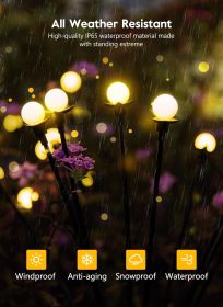 Solar Garden Lights - 4 Pack 48 LED Firefly Lights with 2 Lighting Mode, Sway by Wind, Waterproof Solar Light for Outdoor Outside Yard, Warm White (Quantity: 8PCS)
