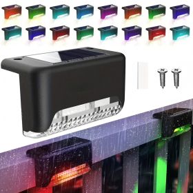 32/16 PCS Decorative Light Solar Energy Waterproof and Dustproof Light Source Sensing Suitable for Shopping Malls Guardrails Decks Stairs Gardens Cour (Color: RGB lights-16PCS)