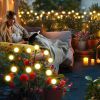 Solar Garden Lights Outdoor, 4 Pack Firefly Swaying Lights, Waterproof Garden Decor for Yard Patio Pathway Lawn