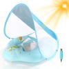 Baby Float with Canopy UPF50+ Sun Protection for Infant Newborn Toddler Inflatable Swimming Spring Swim Water Float 0-36 Months with Balance Ball Safe