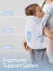 Infant Cloud Sea Blue Foam Ergonomic Backpack Carrier-3D Support Carrier with Waist Bench/Buttock Seat/Buttock Support. Multifunctional Kangaroo Carri