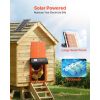 Automatic Chicken Coop Door, Solar & Battery Powered Chicken Door with LCD Display, Remote Control, Light Sensor & Timer, Anti-Pinch Security