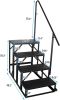 Rv Rtairs With Moveable Wheels, Rv Steps With Handrail For Mobile Home, Outdoor Stairs, Portable Porch Steps