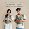 Baby Wrap, Buttery-Soft Baby Carrier Newborn to Toddler 8-25 Lbs., Lightweight & Hands-Free Breathable Summer Carrier
