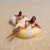 Giant Vintage Stripe Inflatable Tube Pool Float with Cup Holder 48" | Large Pool Float for Adults | Inner Tube Swimming Pool Toys Swim Rings | Pool Lo