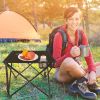1Pc/2Pcs Options -- Foldable Camping Table Portable Picnic Table Lightweight Travel Desk with 2 Cup Holders Carrying Bag