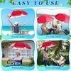 2 Pcs Automatic Chair Umbrella with Universal Clamp 44" UPF 50+ Portable Clamp on Beach Chair Adjustable Wheelchair Umbrella for Outdoor Patio Parasol