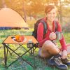 1Pc/2Pcs Options -- Foldable Camping Table Portable Picnic Table Lightweight Travel Desk with 2 Cup Holders Carrying Bag