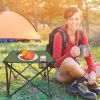 1Pc/2Pcs Options -- Foldable Camping Table Portable Picnic Table Lightweight Travel Desk with 2 Cup Holders Carrying Bag