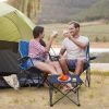 1Pc/2Pcs Options -- Foldable Camping Table Portable Picnic Table Lightweight Travel Desk with 2 Cup Holders Carrying Bag