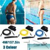 4m Swimming Elastic Training Belt Resistance Safety Strap With Mesh Packaging; Swimming Training Accessories