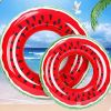 1pc Inflatable Watermelon Swimming Ring; Thickened PVC Fruit Swimming Ring; Inflatable Children's Swimming Ring For Beach