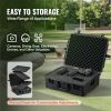 Weatherproof Hard Case, Heavy Duty Protective Dry Box Case with Pre-cut Foam, and Retractable Pull Handles for Travel, Hunting, Military, Tactical