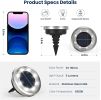10 Pack Solar Ground Lights Outdoor Waterproof, Solar Powered Pathway Lights