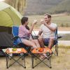 1Pc/2Pcs Options -- Foldable Camping Table Portable Picnic Table Lightweight Travel Desk with 2 Cup Holders Carrying Bag