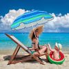 2 Pcs Automatic Chair Umbrella with Universal Clamp 44" UPF 50+ Portable Clamp on Beach Chair Adjustable Wheelchair Umbrella for Outdoor Patio Parasol