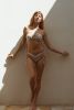 Vega String Bikini in Tan Shibori