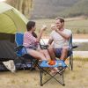 1Pc/2Pcs Options -- Foldable Camping Table Portable Picnic Table Lightweight Travel Desk with 2 Cup Holders Carrying Bag