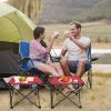 1Pc/2Pcs Options -- Foldable Camping Table Portable Picnic Table Lightweight Travel Desk with 2 Cup Holders Carrying Bag