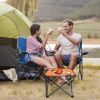 1Pc/2Pcs Options -- Foldable Camping Table Portable Picnic Table Lightweight Travel Desk with 2 Cup Holders Carrying Bag